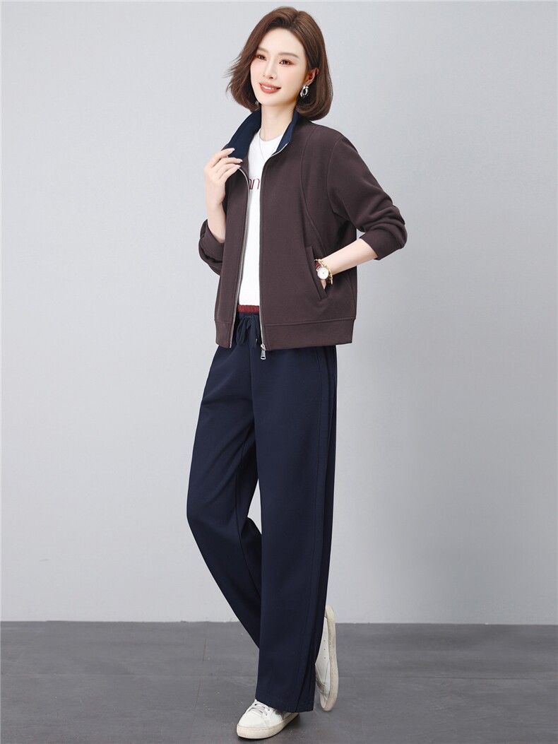 长期有货春秋2026年新款开衫卫衣中年妈妈休闲运动两件套女休闲裤,女装套装/套裙,璐依舞