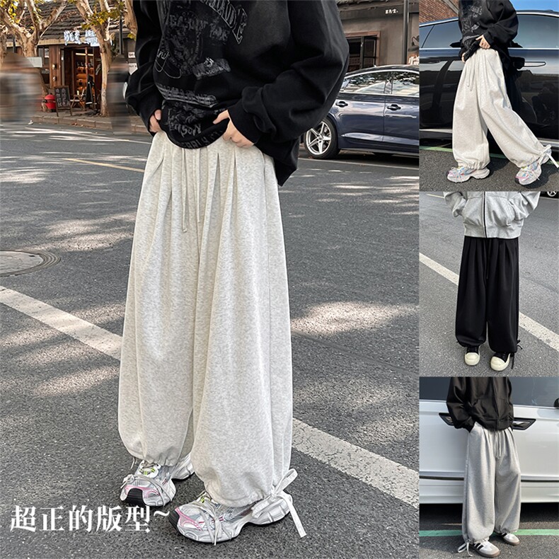 现货ZK7978-P55休闲神裤版型正百搭阔腿灯笼裤,男装休闲裤,电商A059