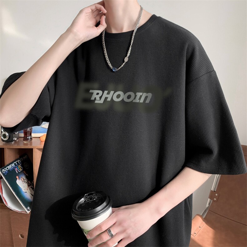 华夫格！港风华夫格短袖T恤男士半袖男五分袖体恤衫男HT120-P25,男装T恤,电商B367