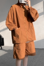 8XL-M特大码冰丝防晒服短裤套装男户外防晒衣运动外套潮TZ102P65，男装防晒衣，电商D206-1