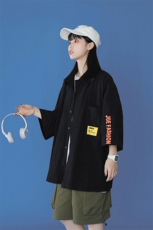 美式风简约短袖衬衫男薄款宽松户外休闲百搭翻领衬衣C742-特价35，男装T恤，电商A007