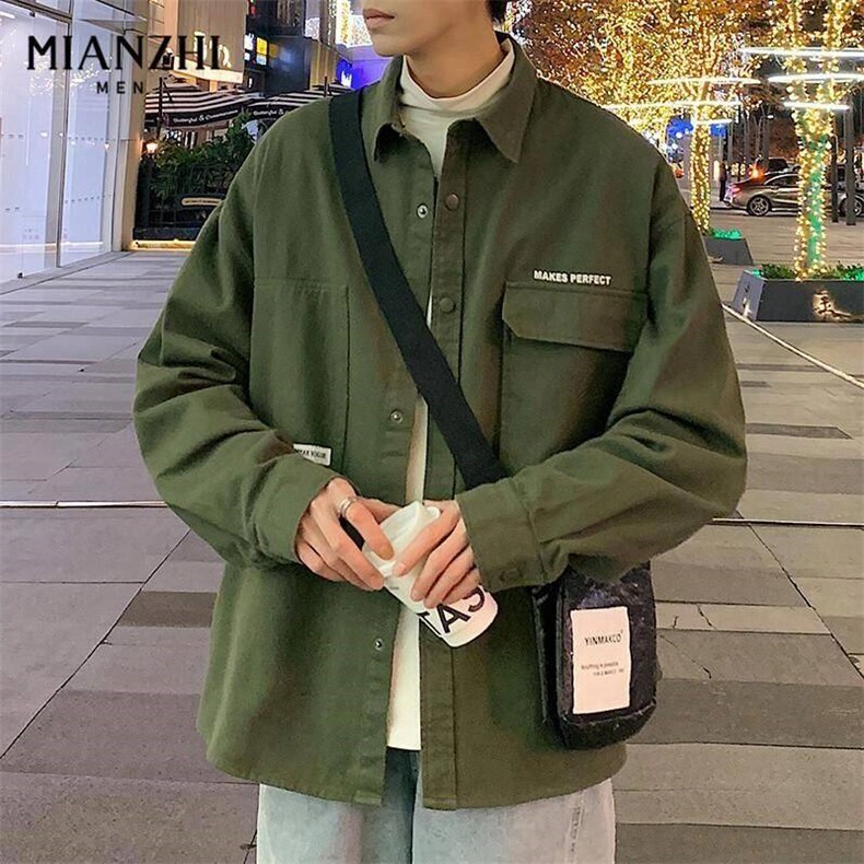 WASSUPHAPPY休闲衬衫夹克男春秋季高品质青少年新款工装开衫外套,男装夹克,星座1005-4