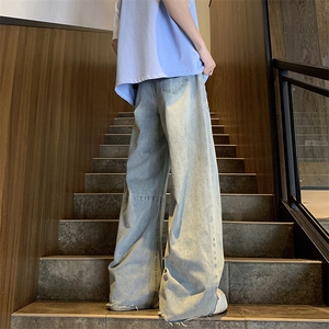特~星巴克夏季破洞牛仔裤直筒宽松版型设计款男裤长期有货571P49图片
