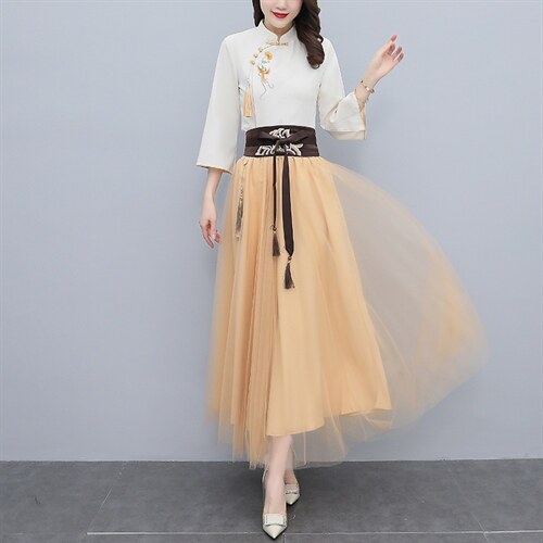 时尚百搭中国风刺绣腰带腰封女新款宽腰装饰显瘦气质复古汉服佩饰，女装汉服/婚纱/旗袍/礼服，芷墨服饰