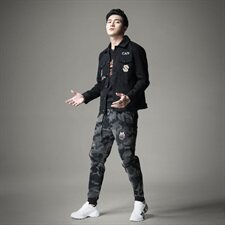 2021秋冬新款潮男个性翻领排扣修身牛仔衣款货号1863-1，男装夹克，钱塘6007(原2006)