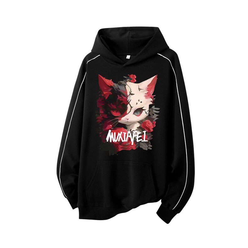 得物供货、复合重磅420克现货连帽卫衣宽松HD019-1-WYT25213-P45,男装卫衣,电商019-1
