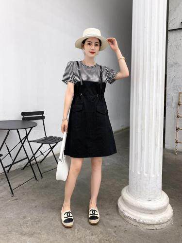 条纹连衣裙，女装连衣裙，星雨阁