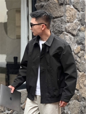 网图现货秋季拼接撞色翻领意式夹克外套立体裁剪外套夹克男P58，男装夹克，电商C306-1