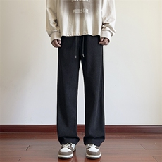 三条杠休闲裤秋季直筒男士潮流宽松长裤个性裤子A266-KZ916-P50，男装休闲裤，电商A266