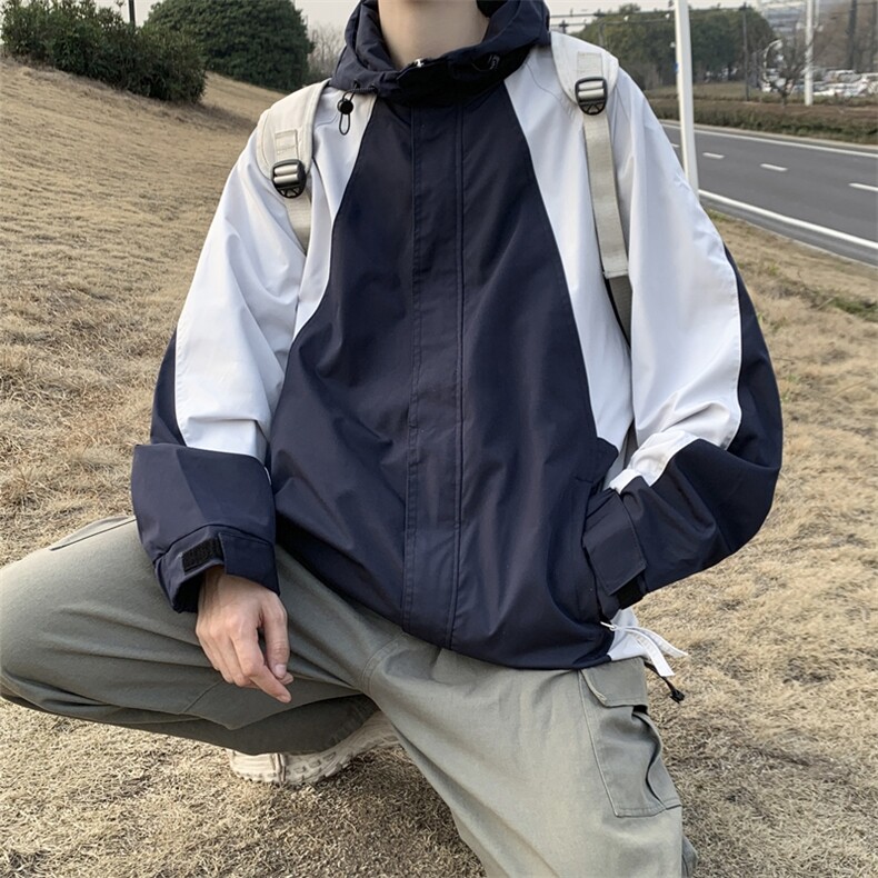 2025冲锋衣夹克外套男撞色防风青少年户外情侣上衣CC15-P58,男装夹克,星座405-3