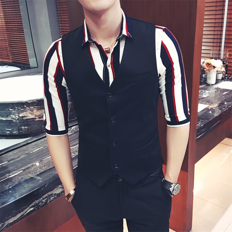 YJ001-W型男夜店理发店服务生马甲工作服少爷马甲外套大码,男装背心/马甲,星座717A