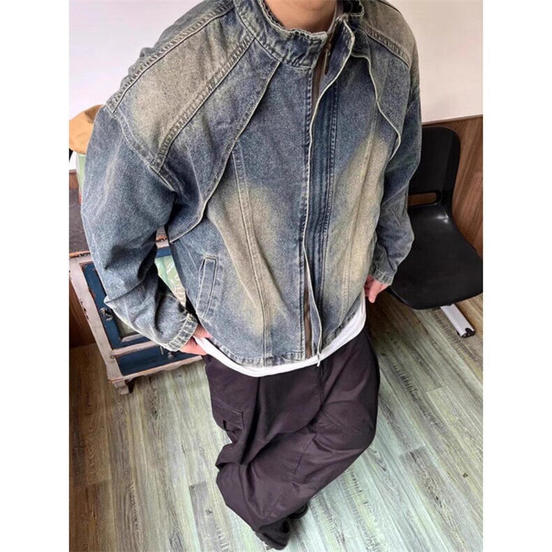 水洗牛仔外套男春秋款cleanfit解构设计感美式高街夹克31822-p73,男装夹克,星座1008