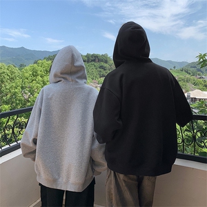 重磅高品质硬挺boxy26春装美式高街结构撞色拼接连帽卫衣开衫外套图片