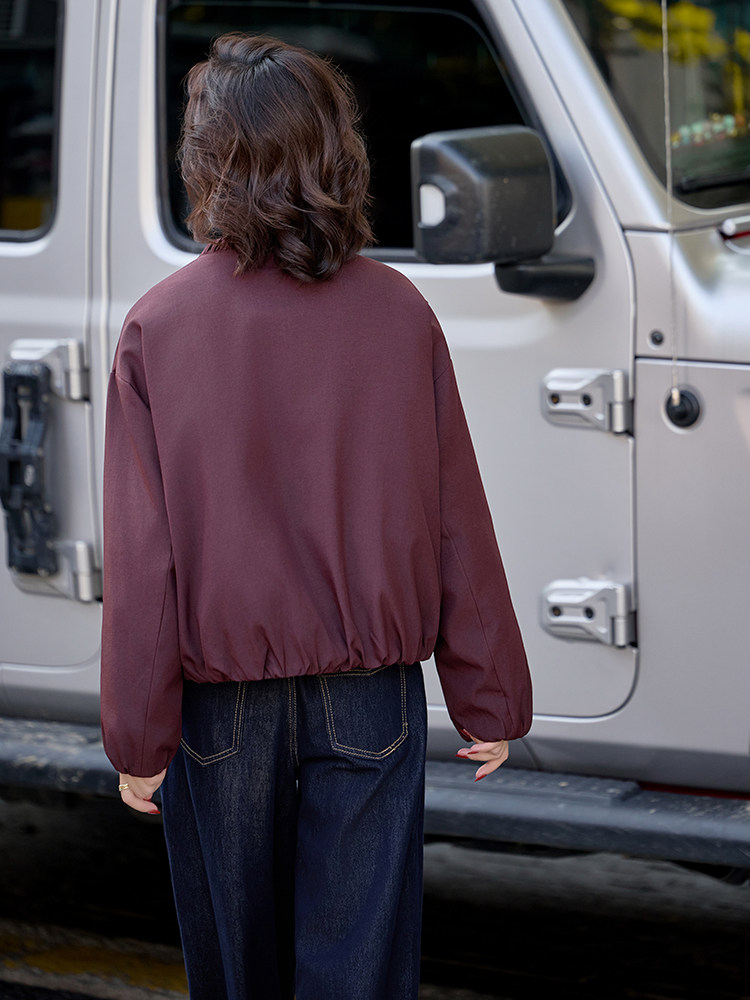 水衣源2798款纯色圆领飘带短款休闲宽松羽绒服女保暖外套,女装羽绒服,水衣源