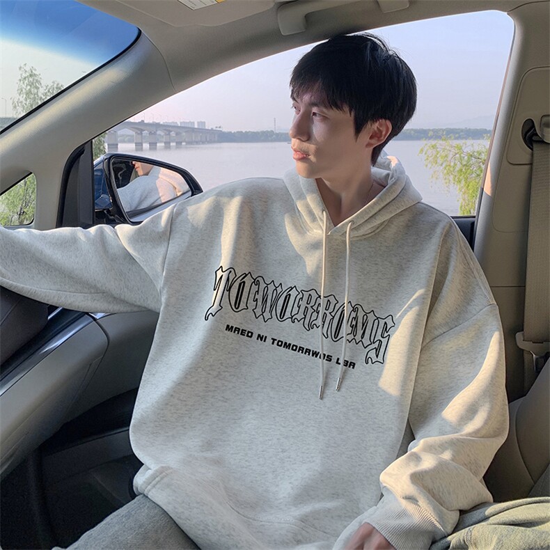 抖音得物供货可提供视频秋冬重磅美式宽松连帽卫衣DL2074,男装卫衣,电商A486