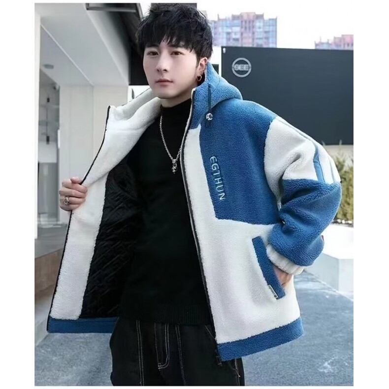【量大价格可谈】美式摇粒绒男女冬加绒加厚连帽棉服SYR03P48,男装棉衣,星座1112-1