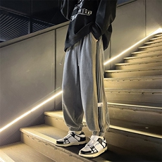 抖音直播品质欧棉绒裤腰包边港风百搭宽松休闲束脚裤男3366-P55，男装休闲裤，电商C305A