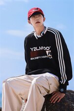 港风圆领字母印花图案设计袖子三杠织带潮流卫衣男WY77762P48控68，男装卫衣，星座227-7