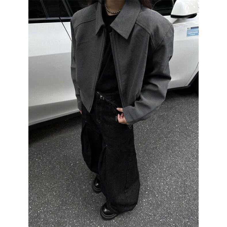 短款西装夹克春季高级感休闲外套青少年潮长袖宽松型LXZ412-P72，男装夹克，星座1008