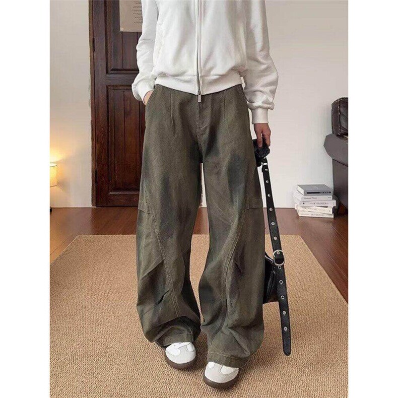 潮文艺慵懒原宿青少年新款长裤新款辣妹水洗脏染弯刀裤KA284,男装休闲裤,星座1116A（原606A-3）