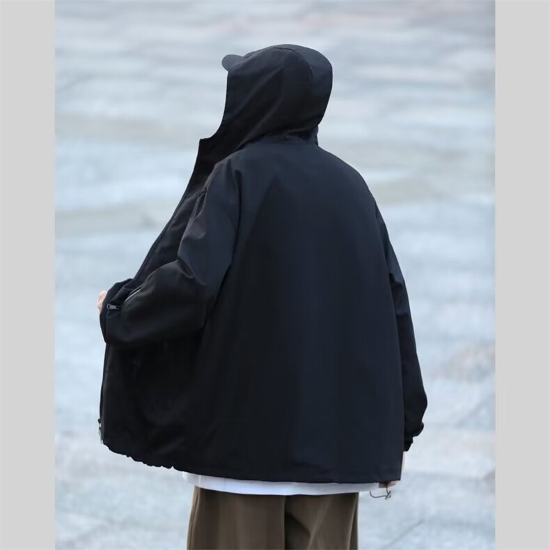 美式户外机能冲锋衣外套男cityboy防水高街潮连帽夹克~JK7470,男装夹克,星座601-2