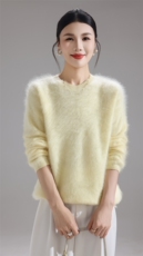 2025年秋季长袖单件通勤七针加厚圆领时尚百搭通勤简约休闲，女装羊毛衫，暮绒羊羊绒