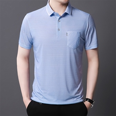 翻领短袖宽松上衣2024年潮流衬衫纯色百搭夏季POLO衫FGNYS611，男装Polo衫，钱塘6003（原4033）