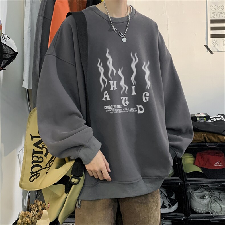 特P25控48秋冬新款男士圆领卫衣宽松休闲日常百搭上衣WQ2426,男装卫衣,电商B370