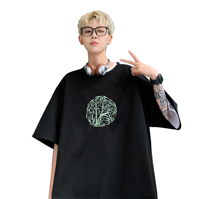 量大优供视频菠萝格套装刺绣短袖男大码M-5XTX27-特P23,男装T恤,电商B325