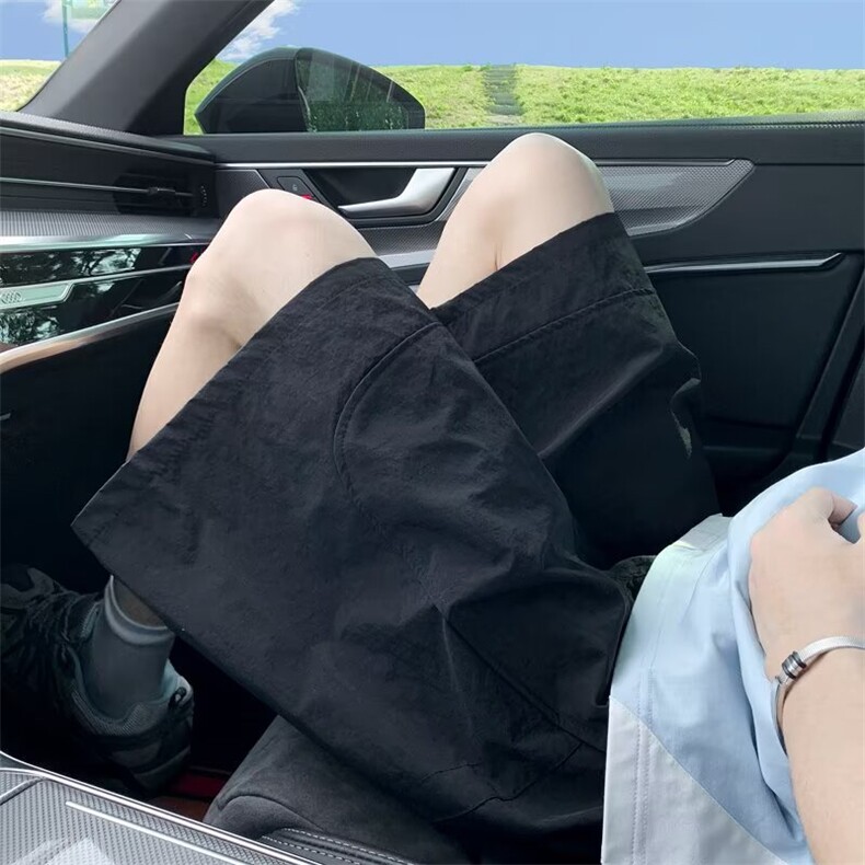 男士夏季新款潮流美式复古短裤薄款宽松透气速干运动五分裤子,男装牛仔裤,星座506A