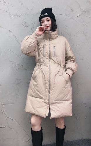 W6821可盐可甜泡泡袖抽绳时尚百分百羽绒保暖羽绒服,女装羽绒服,L·H·X
