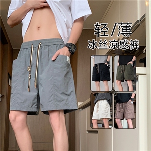 夏季冰丝三分速干休闲短裤男 DK056模特酒店 100%锦纶(S-2XL)TP22图片