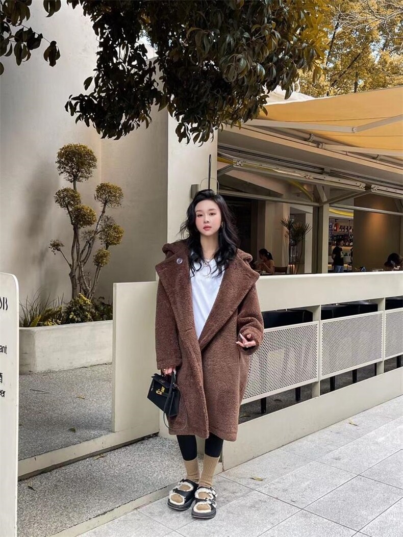 冬装新款毛毛长款外套，其它，玫瑰共和国