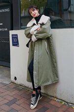 棉衣/棉服时尚潮流舒适长袖2020年冬季中长款优雅，女装棉衣/棉服，艾艾淮淮