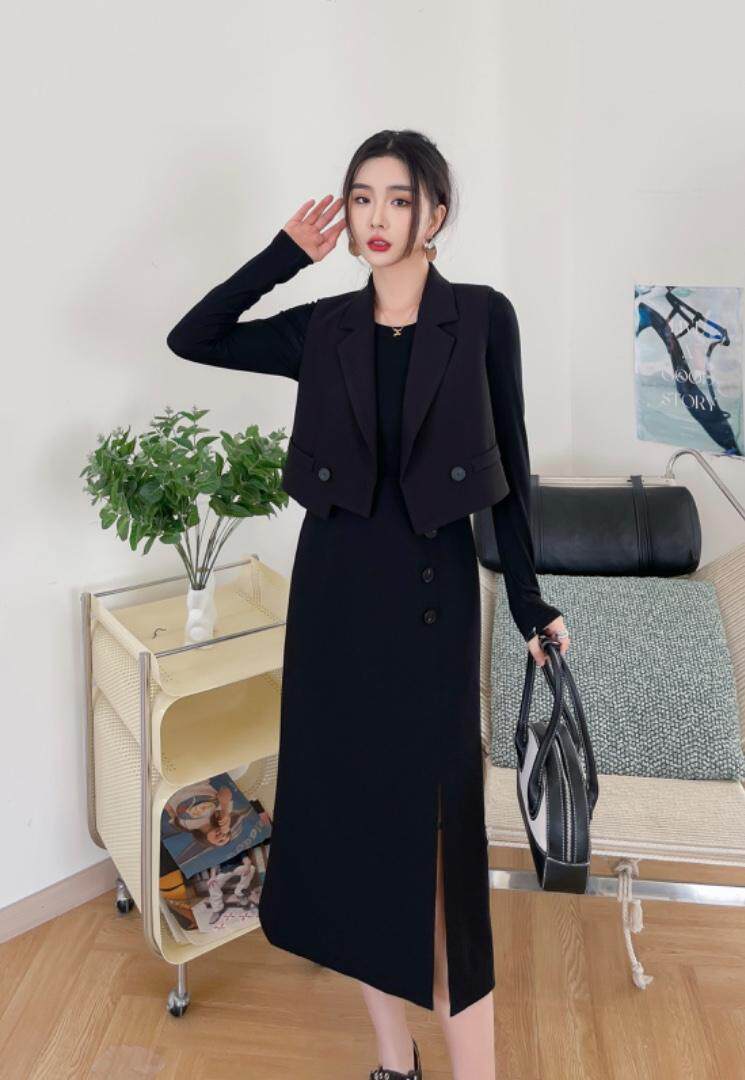 2023年女人味两件套连衣裙，女装连衣裙，贻思茗