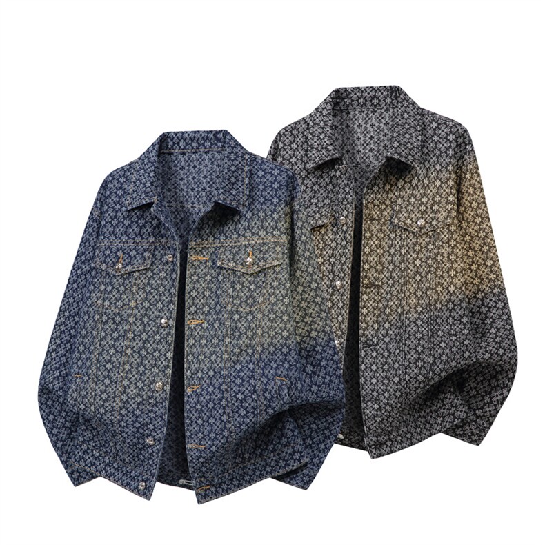水洗牛仔外套男款春美式痞帅上衣服宽松休闲工装夹克JK1322-P75图片