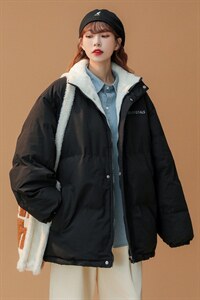 ！2023冬季新款男女同款棉衣情侣中性风立领棉服MY101特P78图片