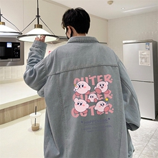 牛仔夹克男大码牛仔外套男茄克NJ77310-P60加绒款-P75，男装夹克，电商A040