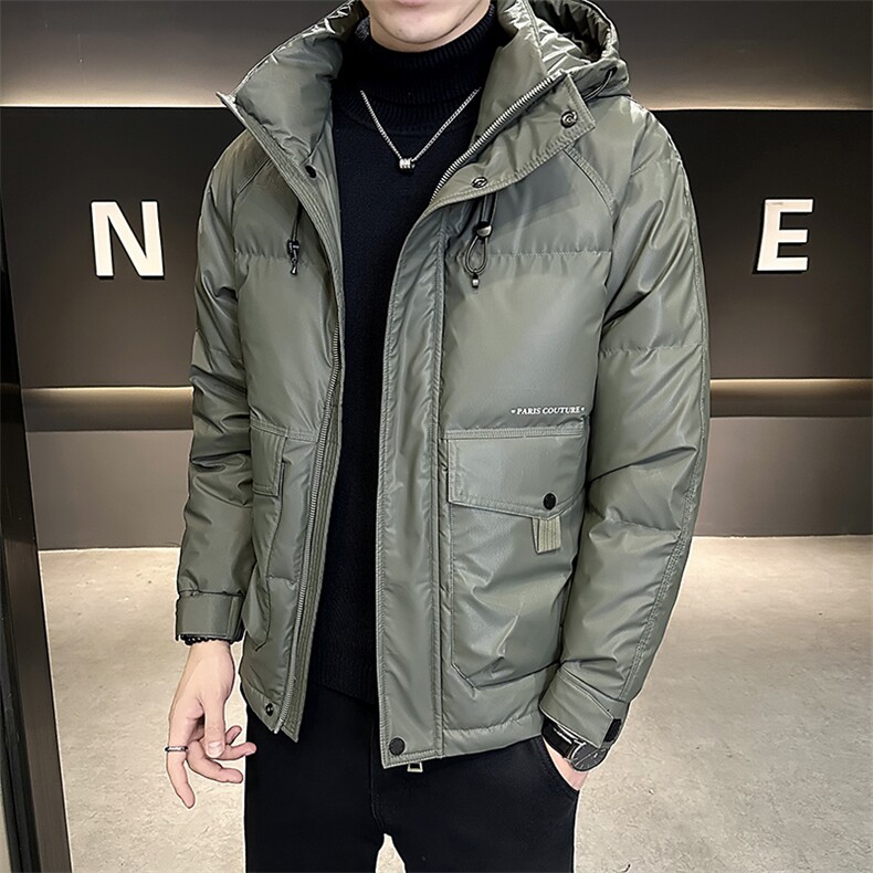 B3533436P195绿色2025年连帽冬季新款男加厚保暖防寒服三防面料,商品下架区,电商B353