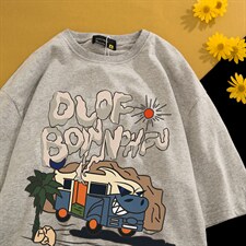 618B-1-TT18美式复古趣味印花短袖T恤男潮P35控48版权已注册，男装T恤，星座618B-1