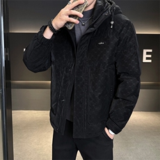 冬季新品男士字母皮羽绒服连帽就品质【标50绒】，男装羽绒服，星座414（原B263）