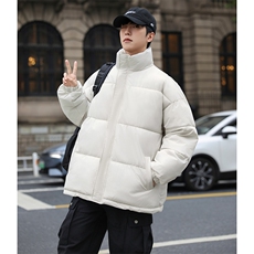 Q4面包服男女大码宽松休闲棉衣棉袄纯色简约风棉服保暖防寒潮文艺，男装棉衣，星座115A(原星座507）