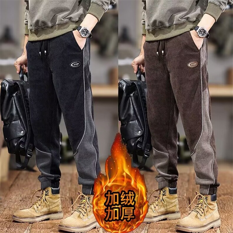 1506-1/K8241/P43男士裤子秋冬季新款休闲运动灯芯绒卫裤束脚,男装休闲裤,星座1506-1
