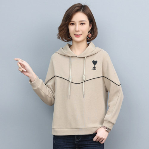2021秋季时尚简约大方气质优雅收腰显瘦休闲修身卫衣,女装卫衣/绒衫,姿萝菲