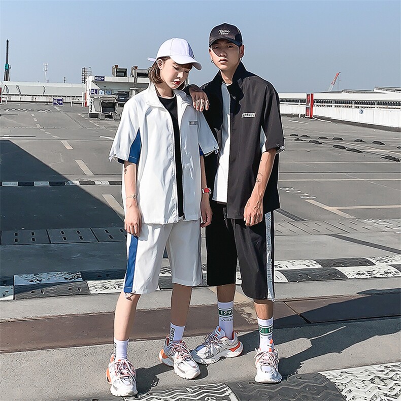 有男士套装夏季情侣T恤短裤运动服防晒衣两件套DS409TP70,男装T恤,电商A102