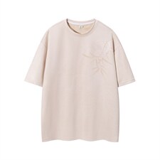 1竹竹高升烧花麂皮绒大码M-5XL短袖T恤JDT77787特P25块供抖音视频，男装T恤，星座226-2