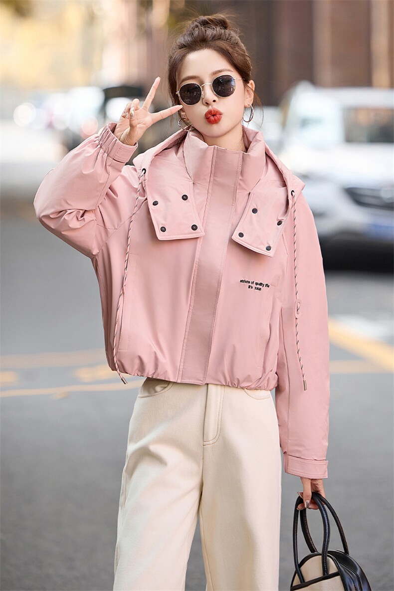 2024现货新款冲锋羽绒外套,女装羽绒服,奕可儿