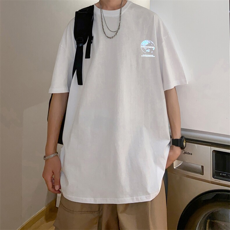 主推款纯棉港风M-5XL男生短袖宽松潮t恤衫XZ109-1-T086-P28,男装T恤,星座109-1