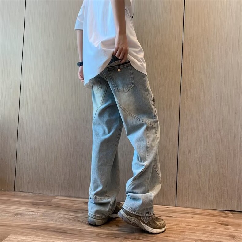 青春流行ins男直筒水洗牛仔裤N1062P50,男装牛仔裤,星座1116-2