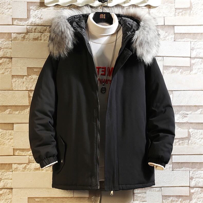 MM48099-P130冬季大毛领衣男士大码加厚袄男服砖墙,男装棉衣,电商A040A
